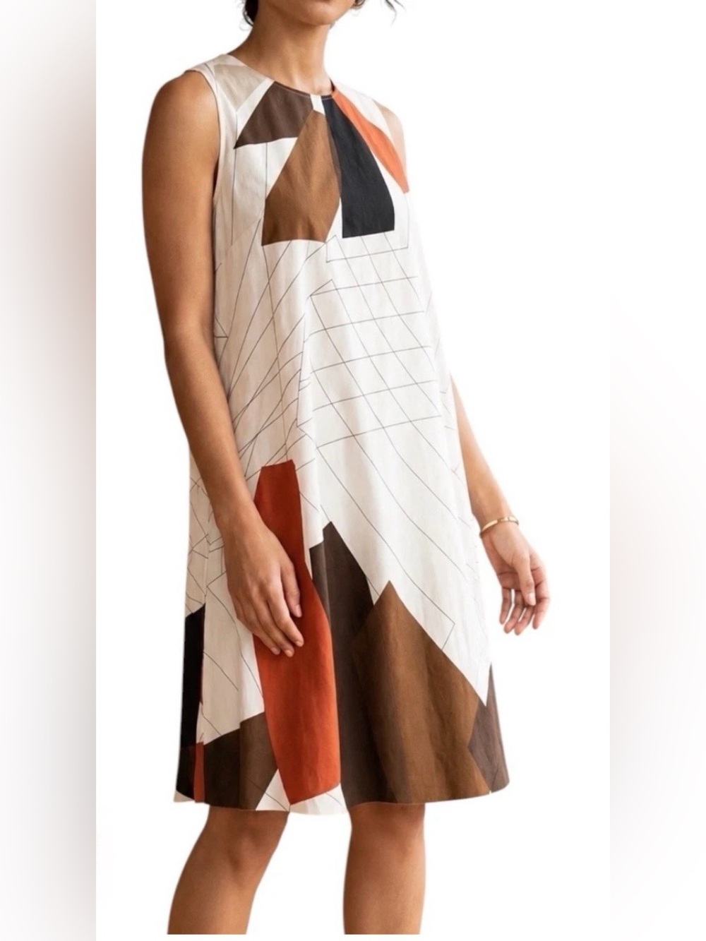Preowned Anne Klein Sleeveless Shift Dress in Size 14